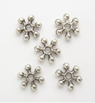 Silver Snowflake Spacers 8mm